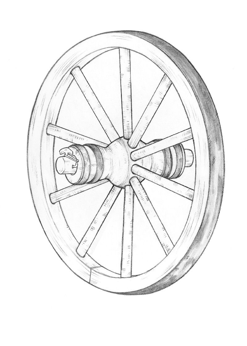 keltischer Streitwagen Rad
